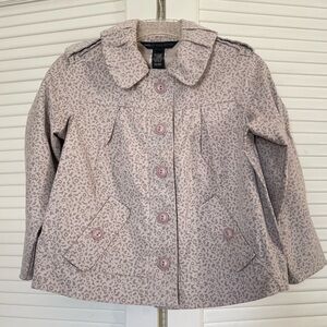 Marc By Marc Jacobs Pink Patterned Trench Coat Style Jacket Size S